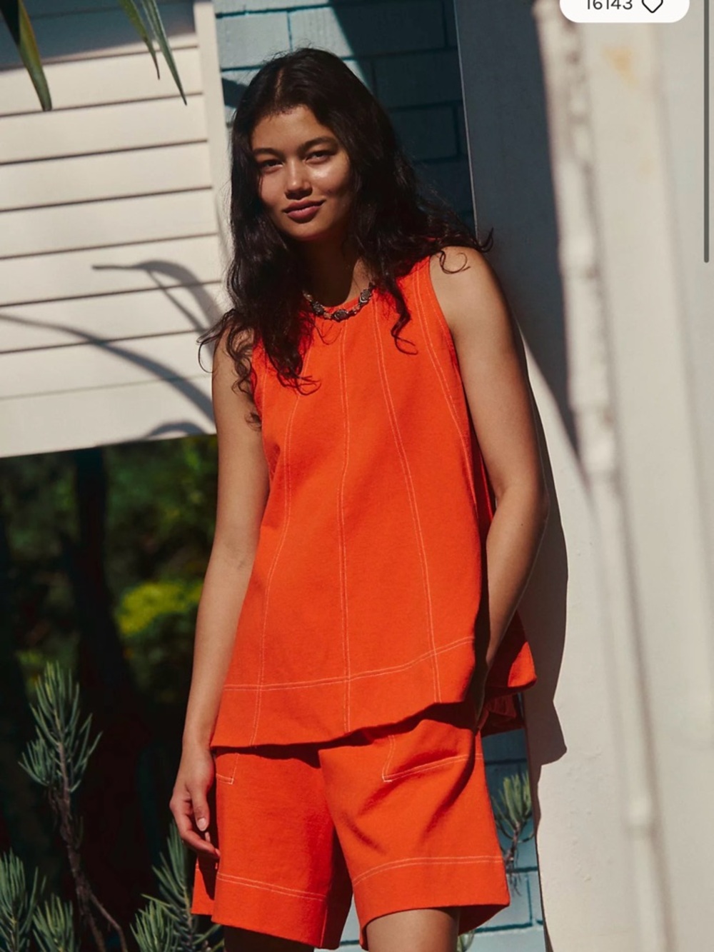 Free People Strada Set in Tangerine